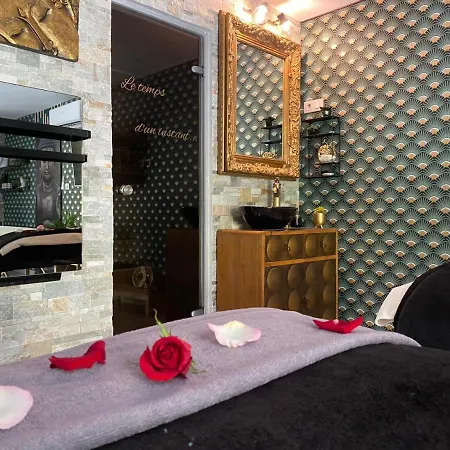 Romantique Le Temps D'un Instant Loveroom Hammam Jacuzzi Piscine *